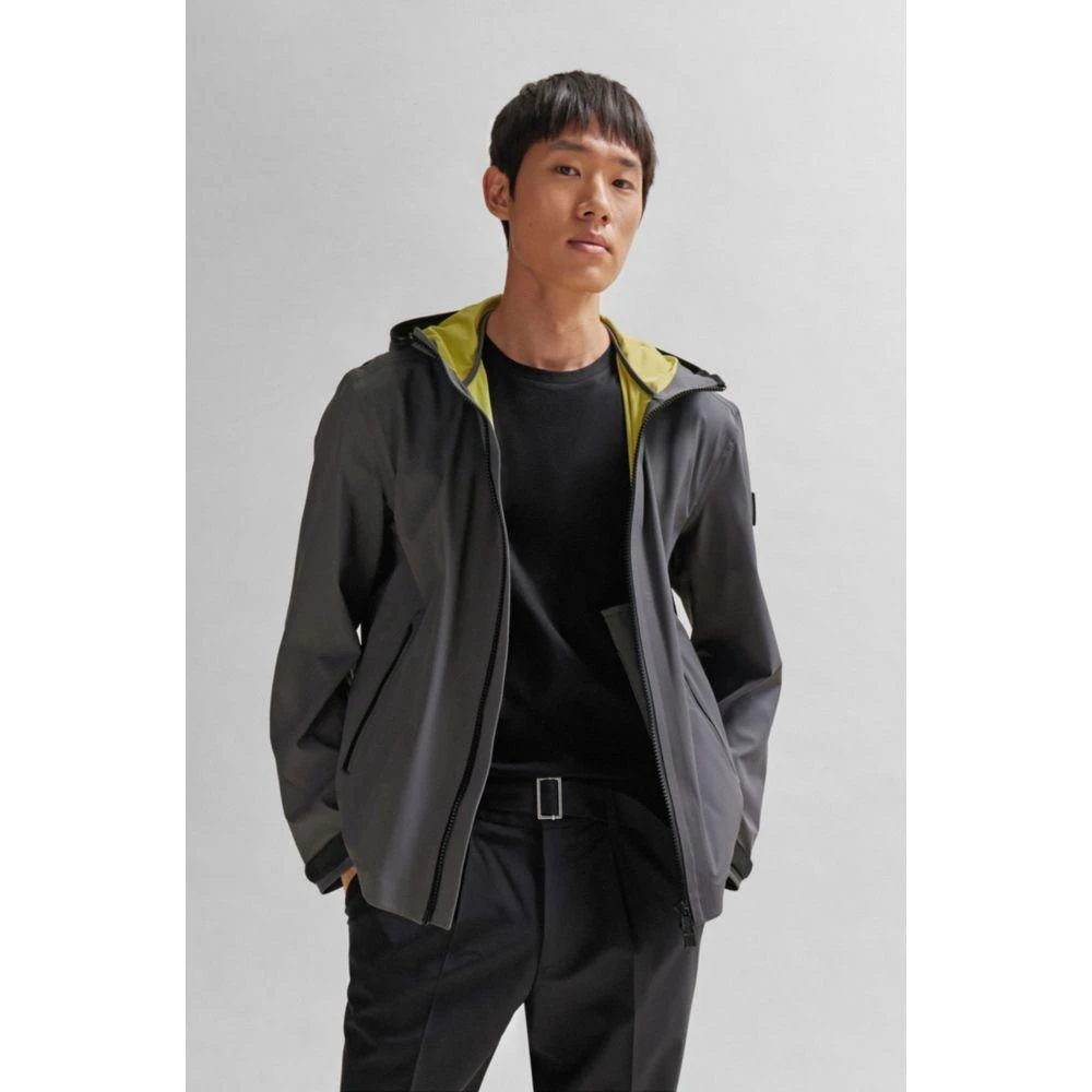 Hugo Boss Water-repellent softshell jacket with logo badge 3