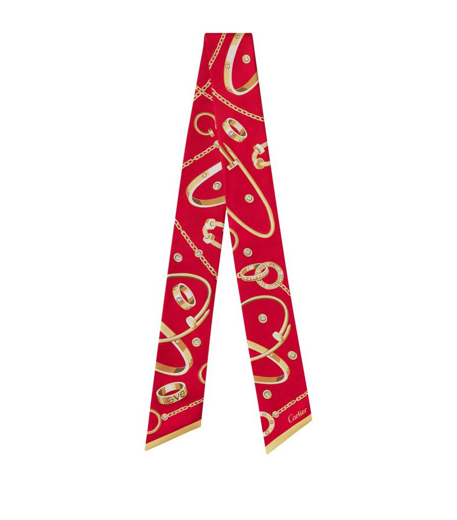 Cartier Cartier Silk Precious Mundanity Twilly - Scarves - Compare