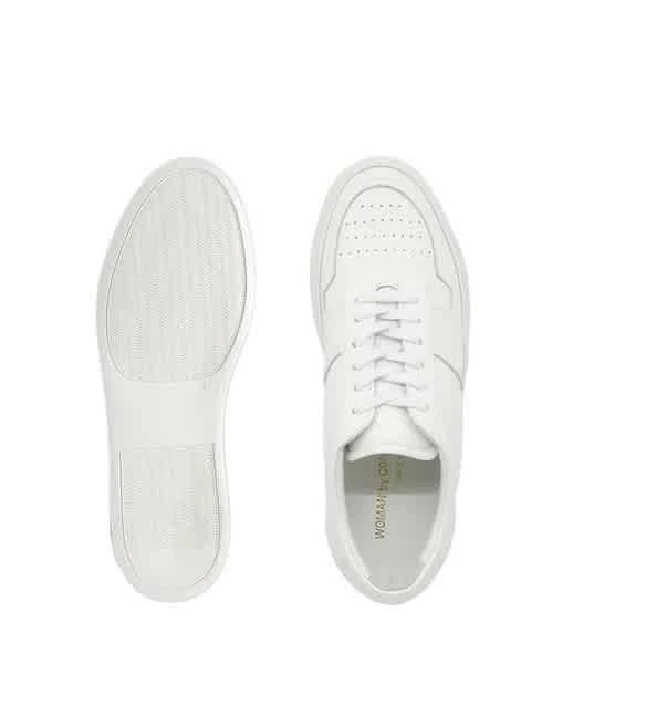 Common Projects Open Box - Common Projects Ladies White Leather BBall 90 Low-Top Sneakers 3