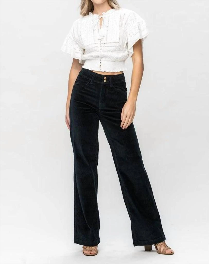 Judy Blue Judy Blue - High Waist Wide Leg Corduroy Trousers 3