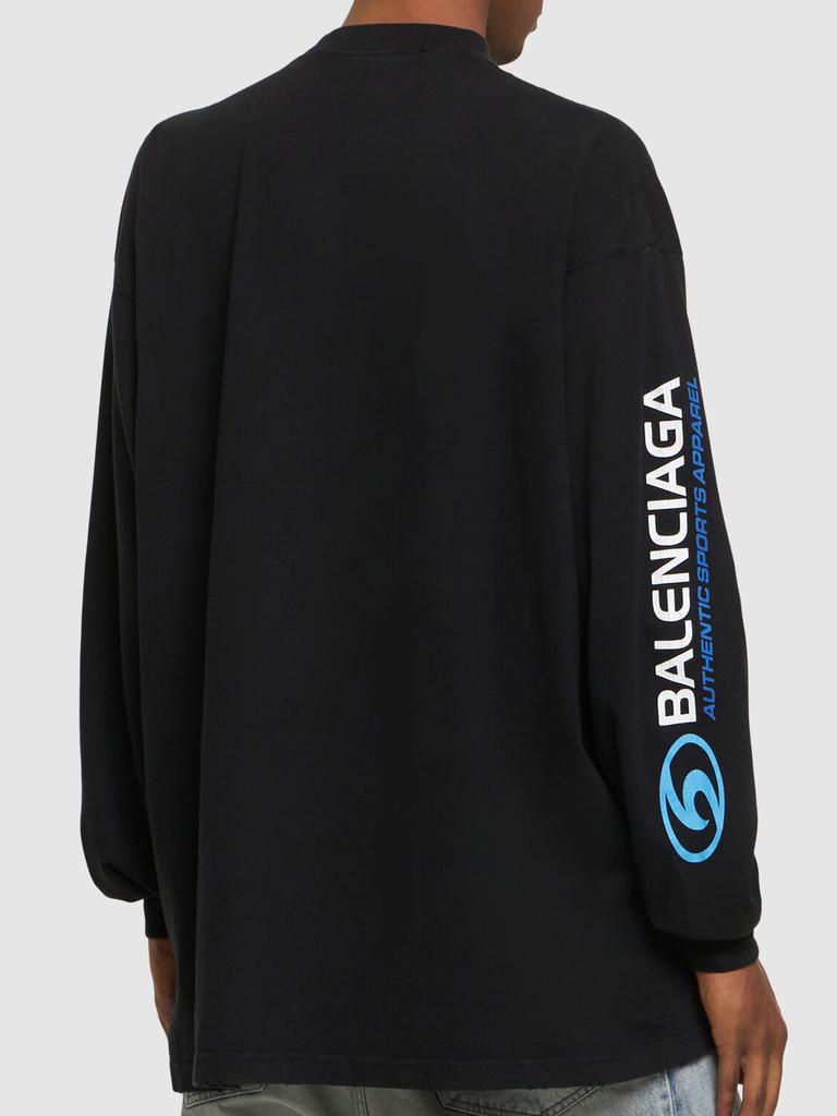 Balenciaga Surfer Cracked Vintage Cotton T-shirt - T-Shirts
