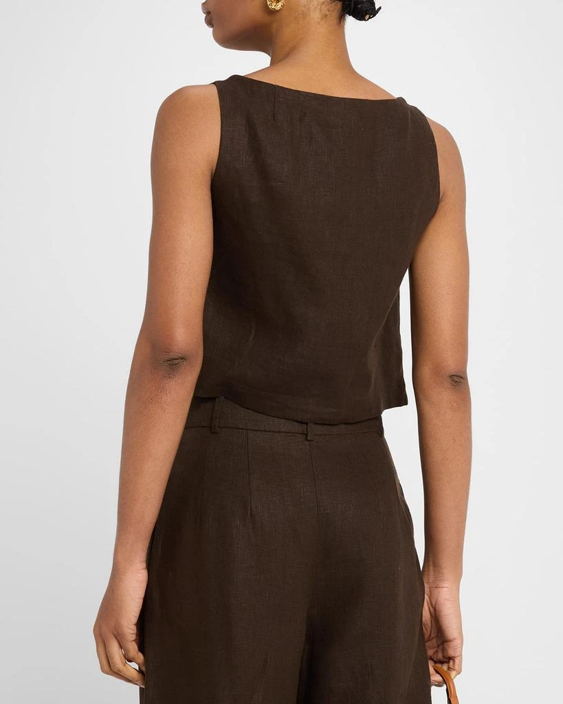Faithfull the Brand Elia Cropped Linen Top 3