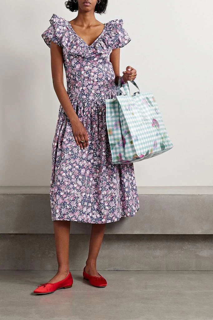 BATSHEVA X LAURA ASHLEY + Laura Ashley Ileang ruffled printed cotton-poplin midi dress 2