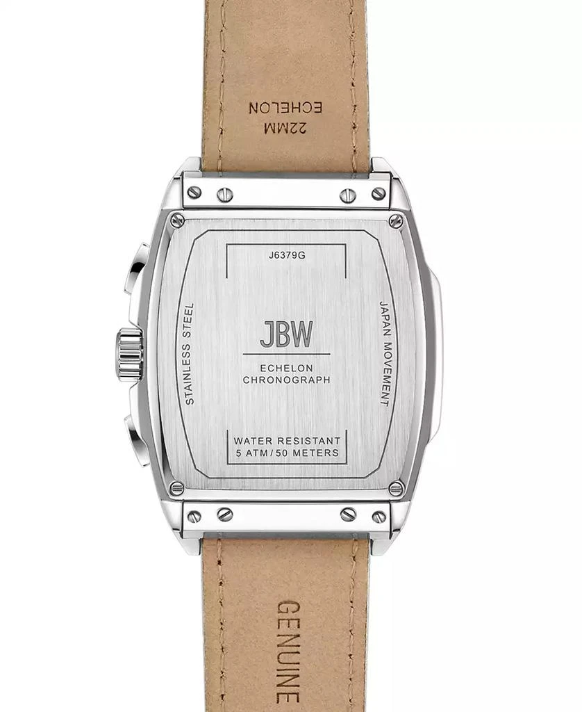 Jbw Men's Echelon Chronograph White Genuine Calf Leather Watch 2