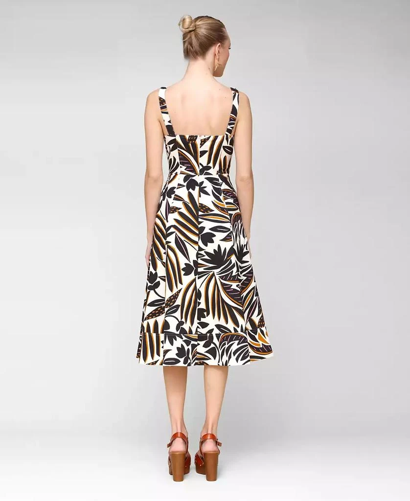 Avec Les Filles Women
s Fit 
Flare Floral-Print Midi Dress 5