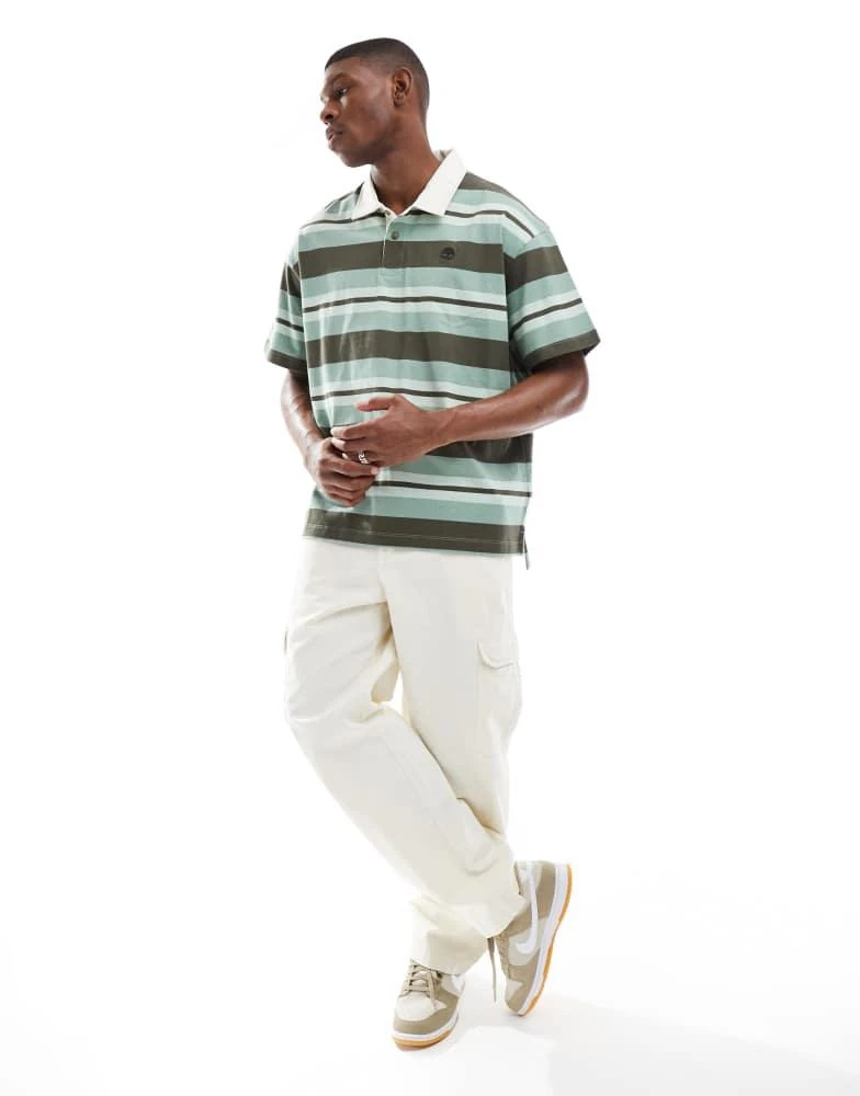 Timberland Timberland Striped rugby polo in green bay yd 2