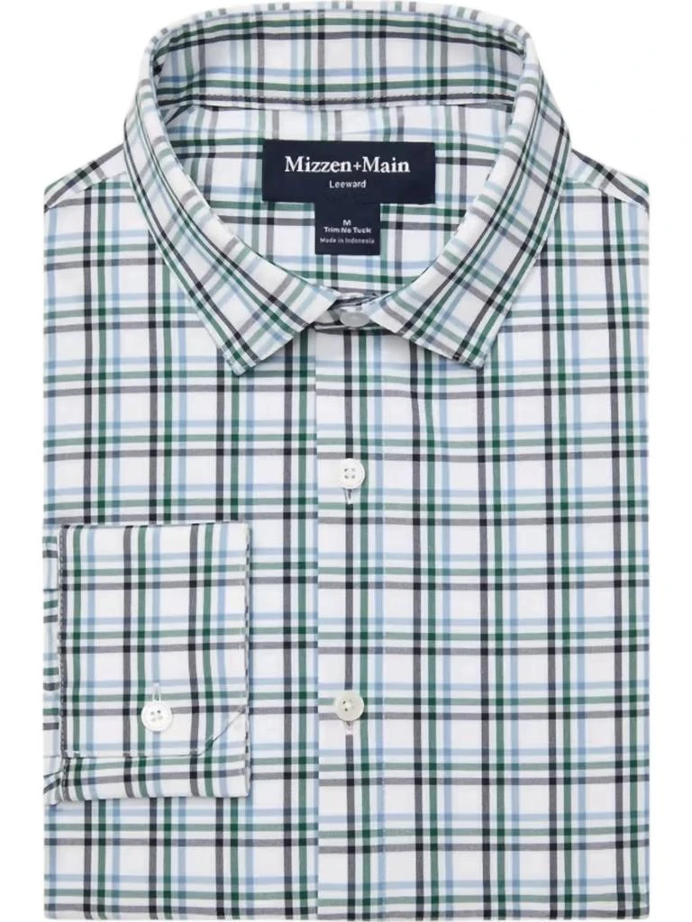 Mizzen + Main No Tuck Button-Up Shirt In White Noah Plaid 2
