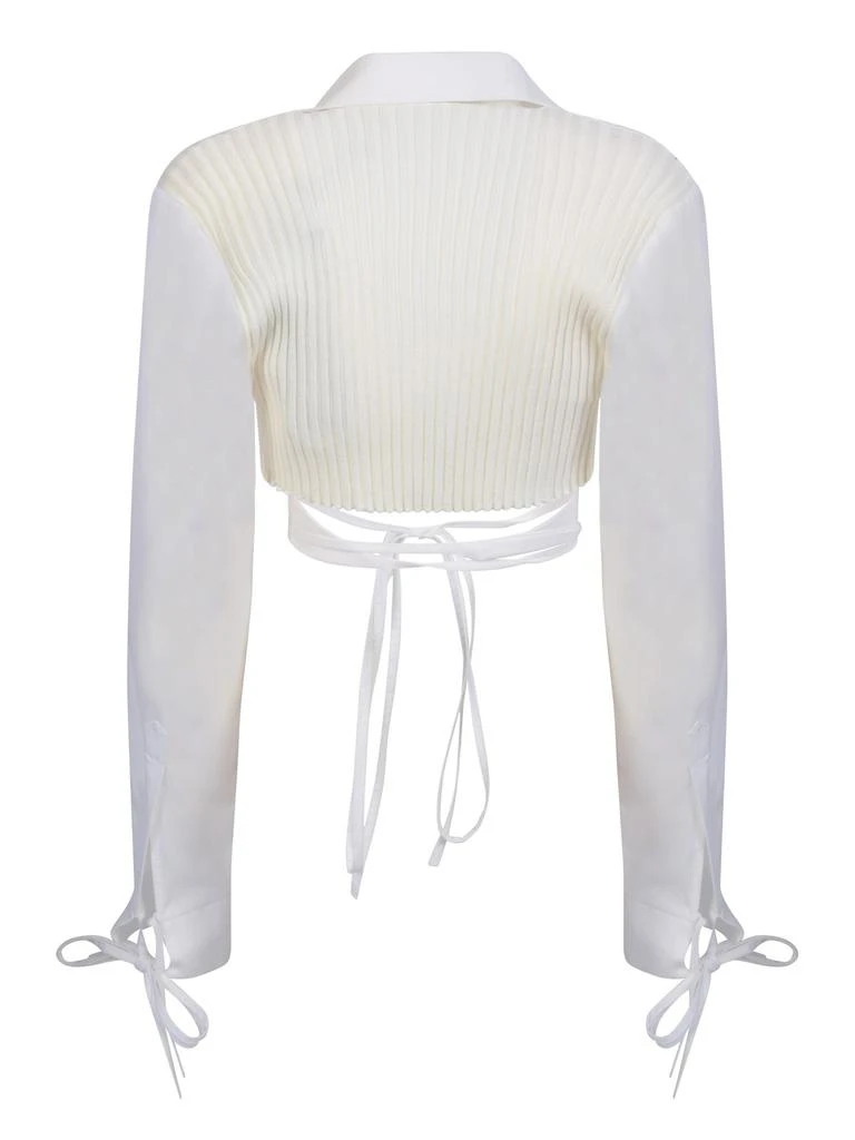 ANDREA ADAMO Andrea Adamo V-Neck Cropped Wrap Blouse 2