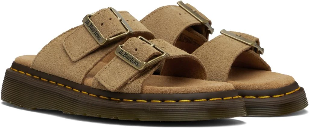 Dr. Martens Tan Josef Suede Slide Sandals 4