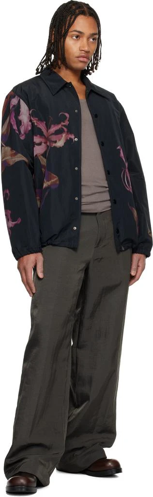Dries Van Noten Black Printed Jacket 4