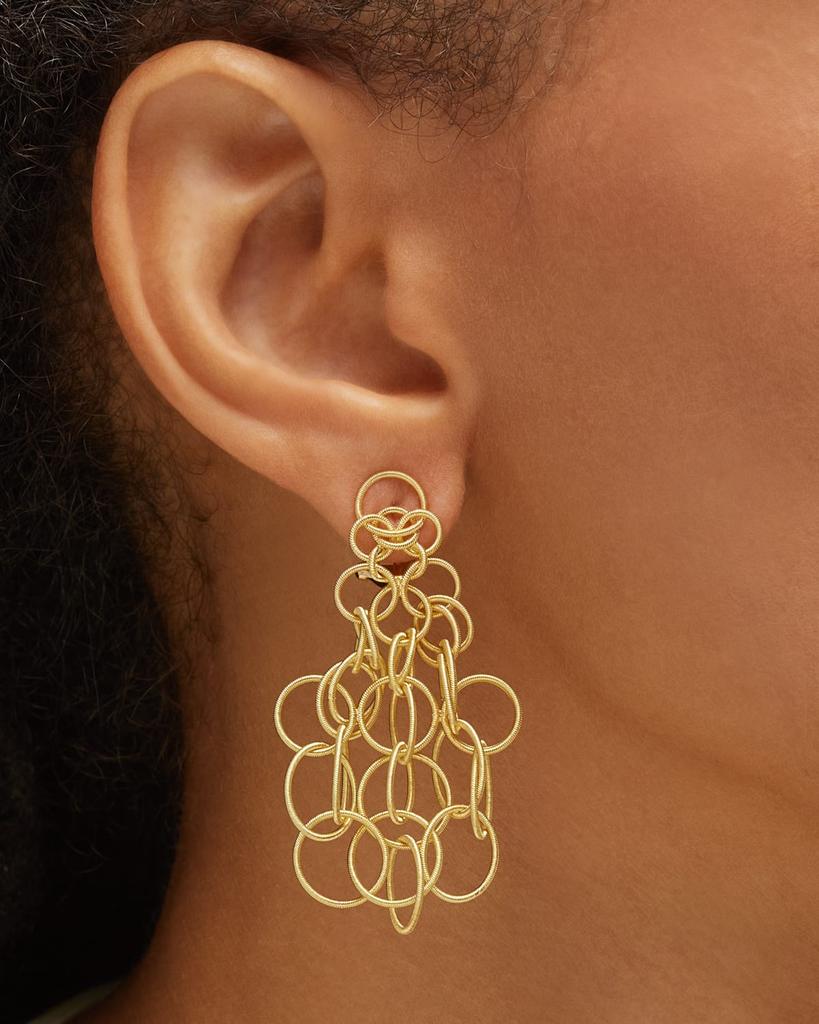 Buccellati Hawaii 18K Gold Chandelier Earrings