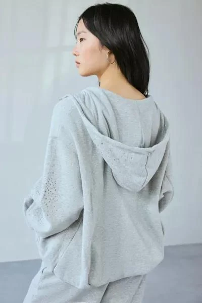 Out From Under Out From Under Merrick Shine Embellished Zip-Up Hoodie Sweatshirt 4