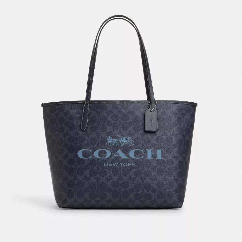 Coach City Tote Bag In Signature Canvas 1