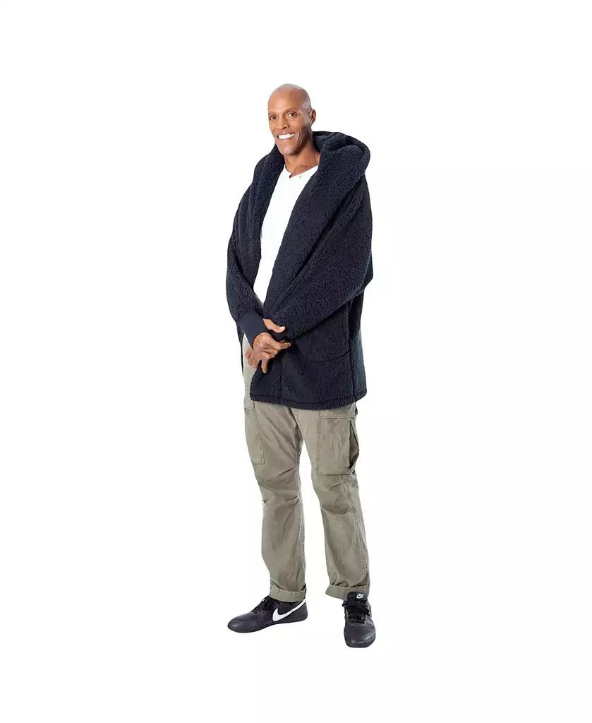 Jill Martin Men's and Women's The Best Lounger In The World Black Portland Trail Blazers Oversized Open-Front Hoodie Sweater
