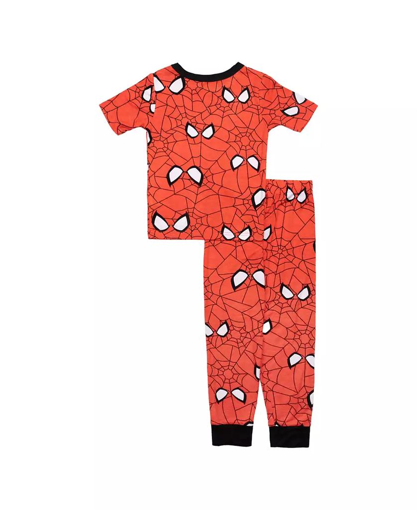 Spider-Man Little and Big Boys Short Sleeve T-Shirt and Pant, 2-Piece Pajama Set