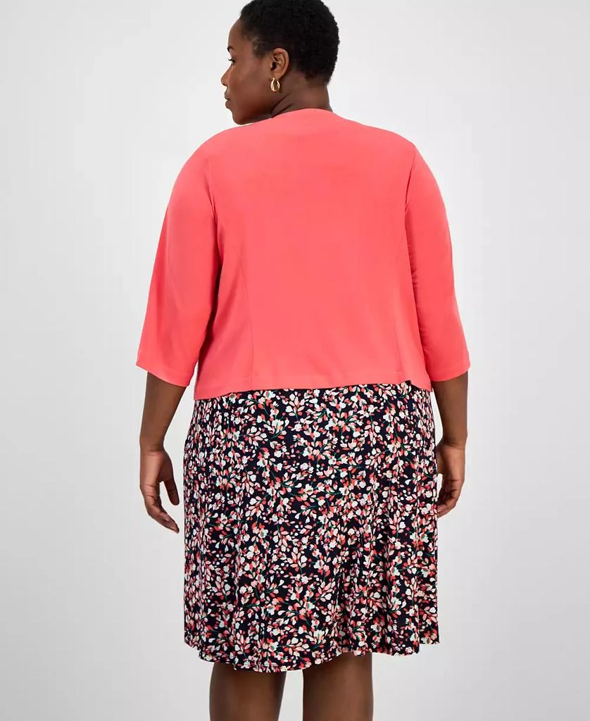 Sandra Darren Plus Size Round-Neck Open-Front Cardigan 3