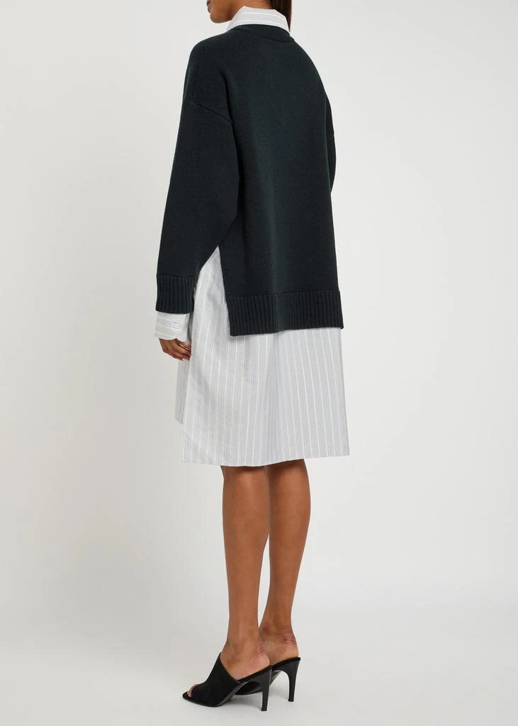 Stella McCartney Layered wool and silk-blend mini shirt dress 3