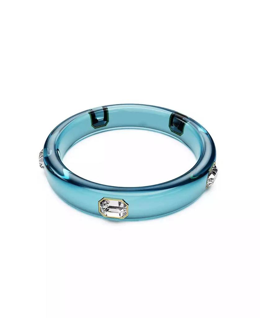 Swarovski Dulcis Octagon Cut Blue Gold-Tone Plated Bangle Bracelet 4