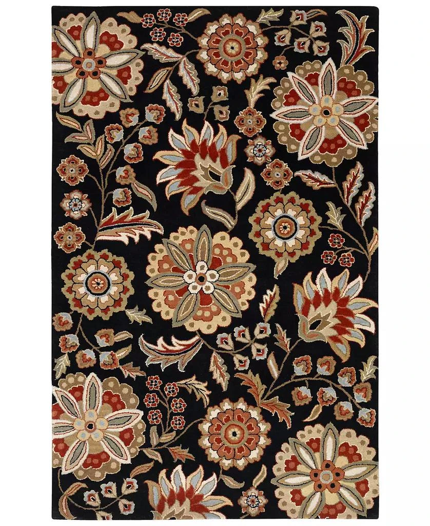Surya Athena ATH-5017 Black 8
 x 11
 Area Rug