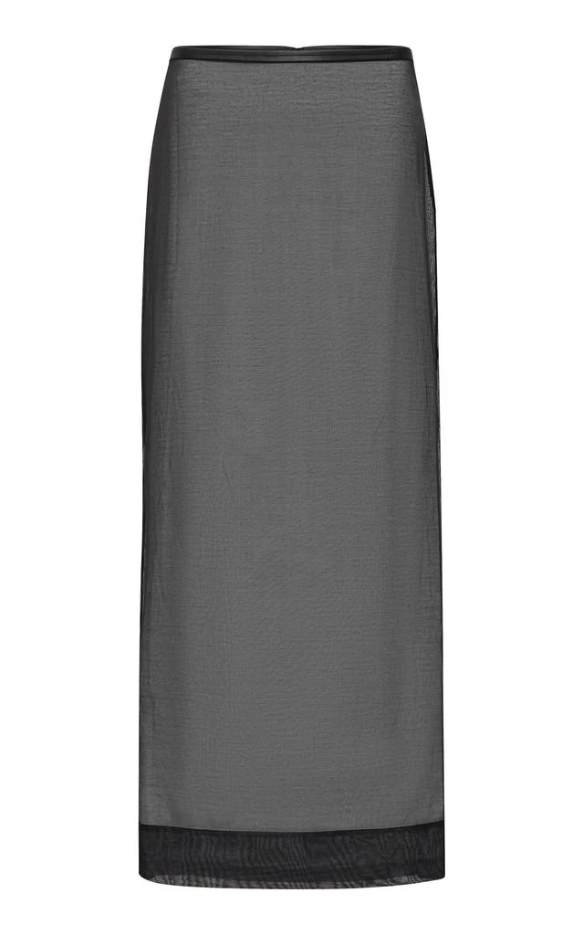 St. Agni St. Agni - Organic Cotton-Silk Organza Maxi Skirt - Black - L - Moda Operandi 1