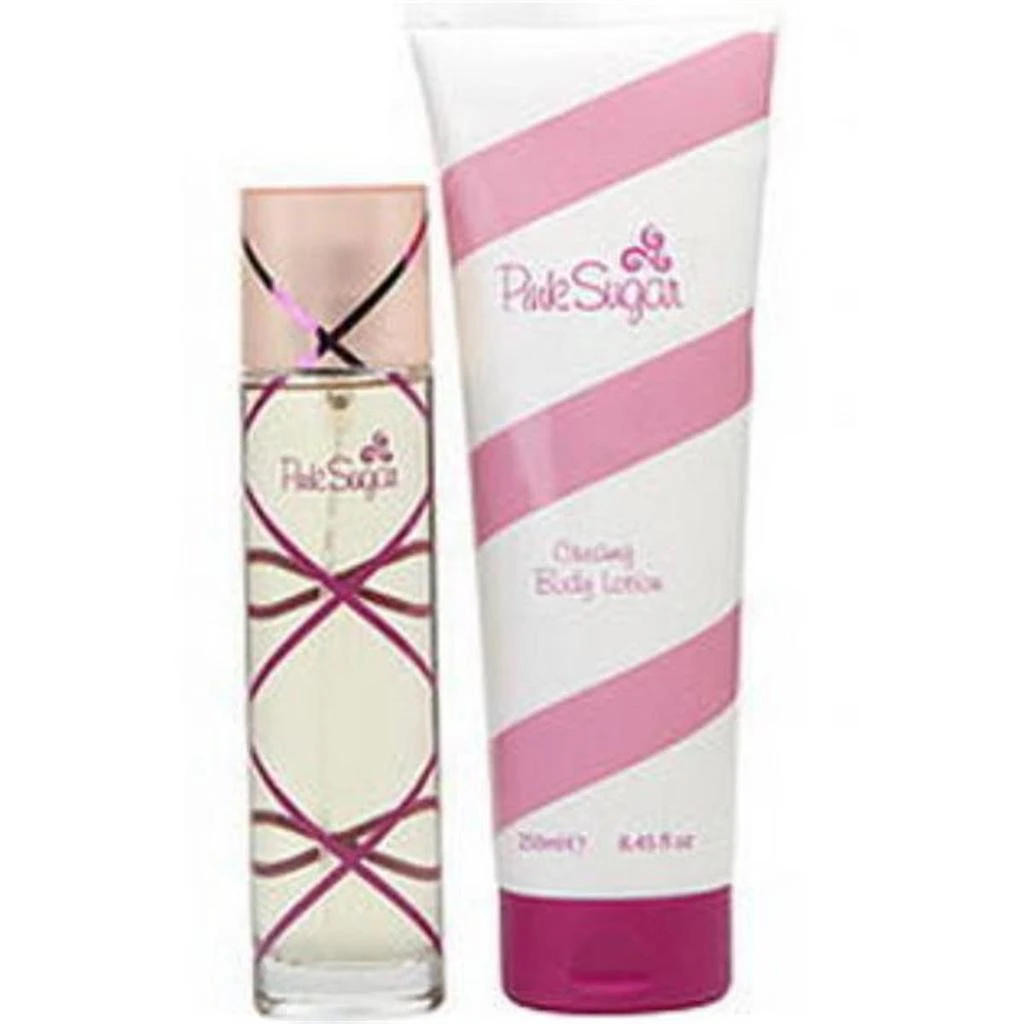 AQUOLINA Pink Sugar 3.4 oz Eau De Toilette Spray & 8.4 oz Body Lotion for Women 1