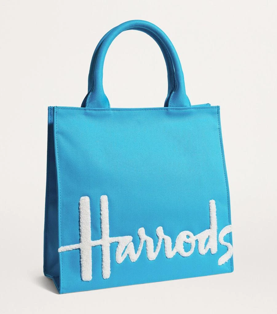 Harrods Small Cotton Logo Tote Bag 3