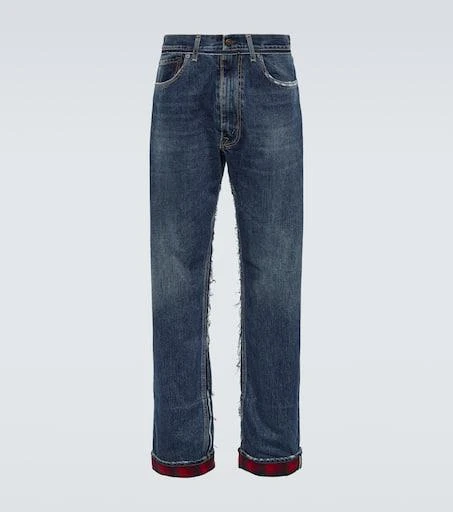 MAISON MARGIELA x Pendleton distressed straight jeans 1
