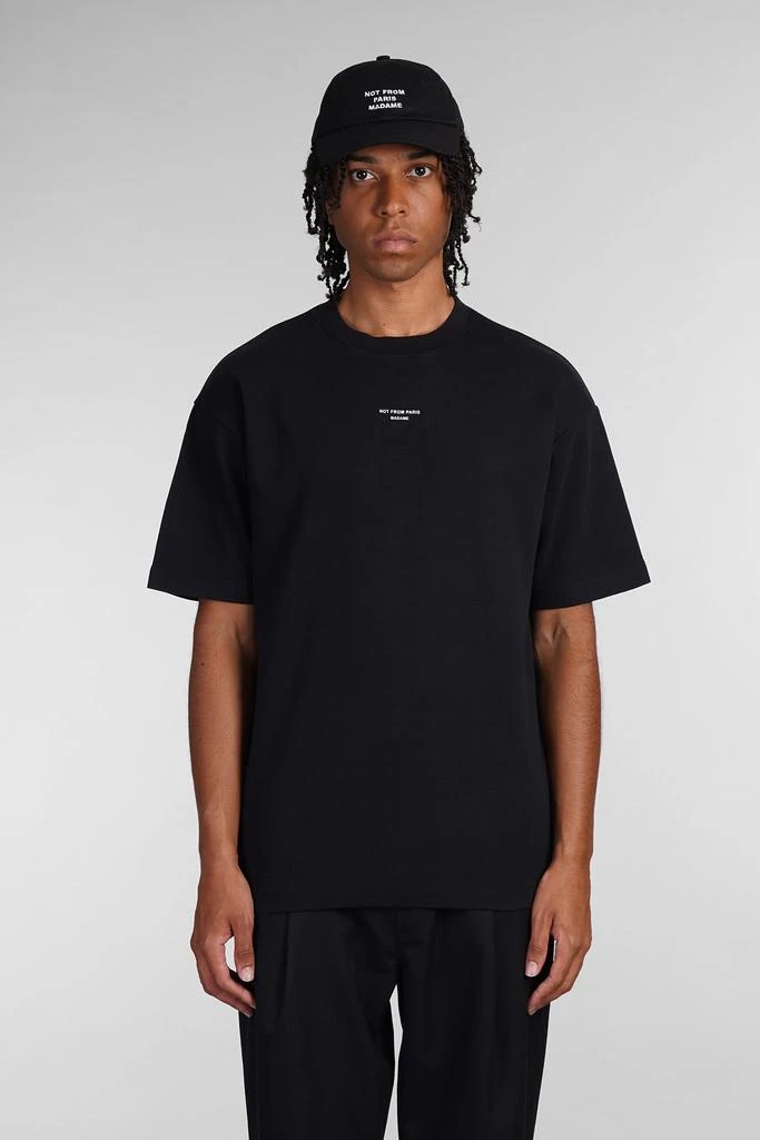 Drôle de Monsieur T-shirt In Black Cotton 1