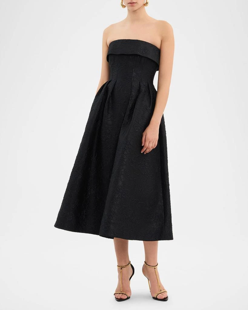 REBECCA VALLANCE Esther Strapless Midi Dress 5