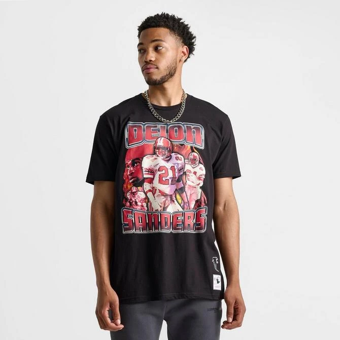 Mitchell and Ness Men's Mitchell & Ness Deion Sanders Atlanta Falcons NFL Collage T-Shirt 5