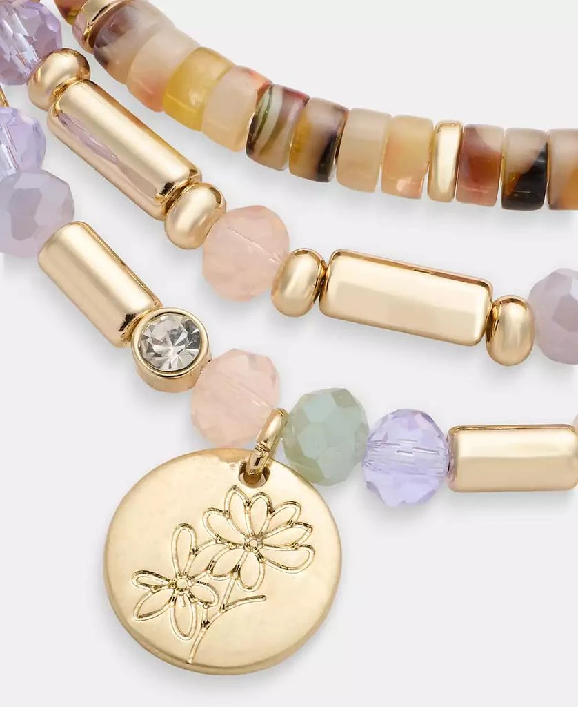 Lonna 
Lilly Gold-Tone Multi Bead Stretch Bracelet 3