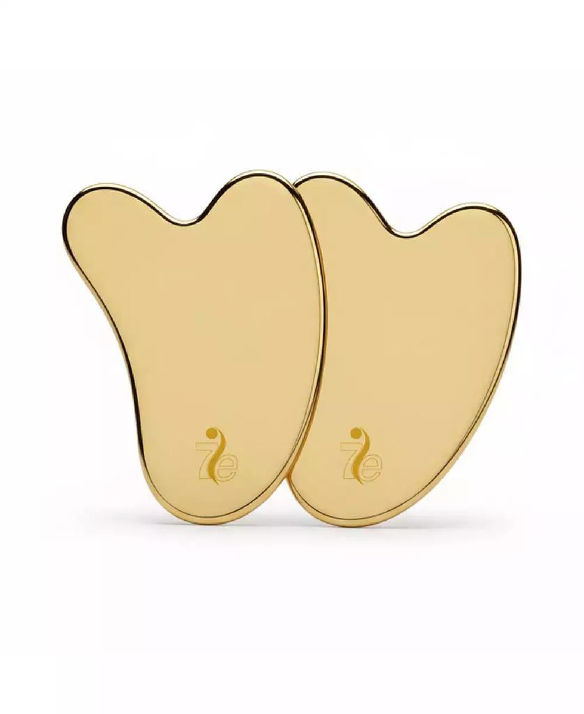 7E Wellness MyoLift Kansa Facial Gua Sha Tools, 2-Pc. Set
