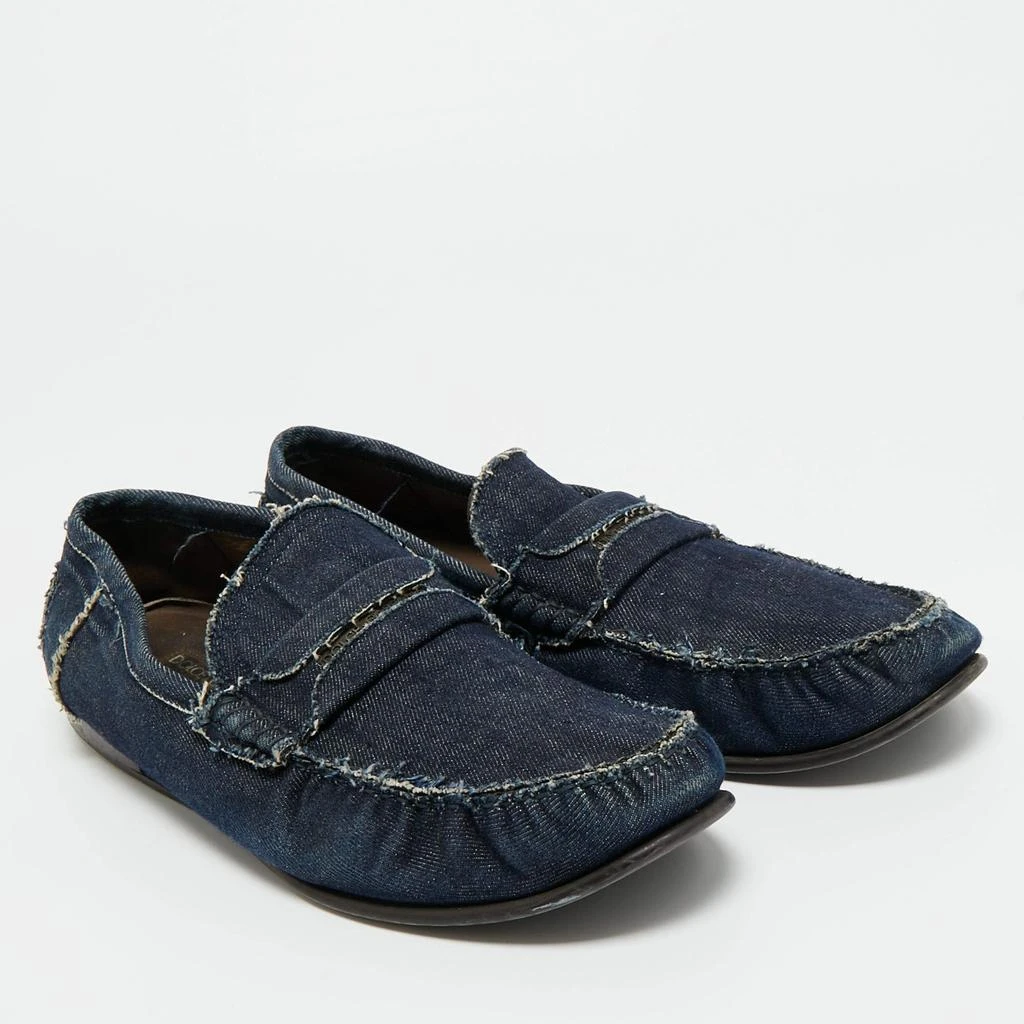 Dolce 
Gabbana Dolce 
Gabbana Navy Blue Denim Slip On Loafers Size 43 4