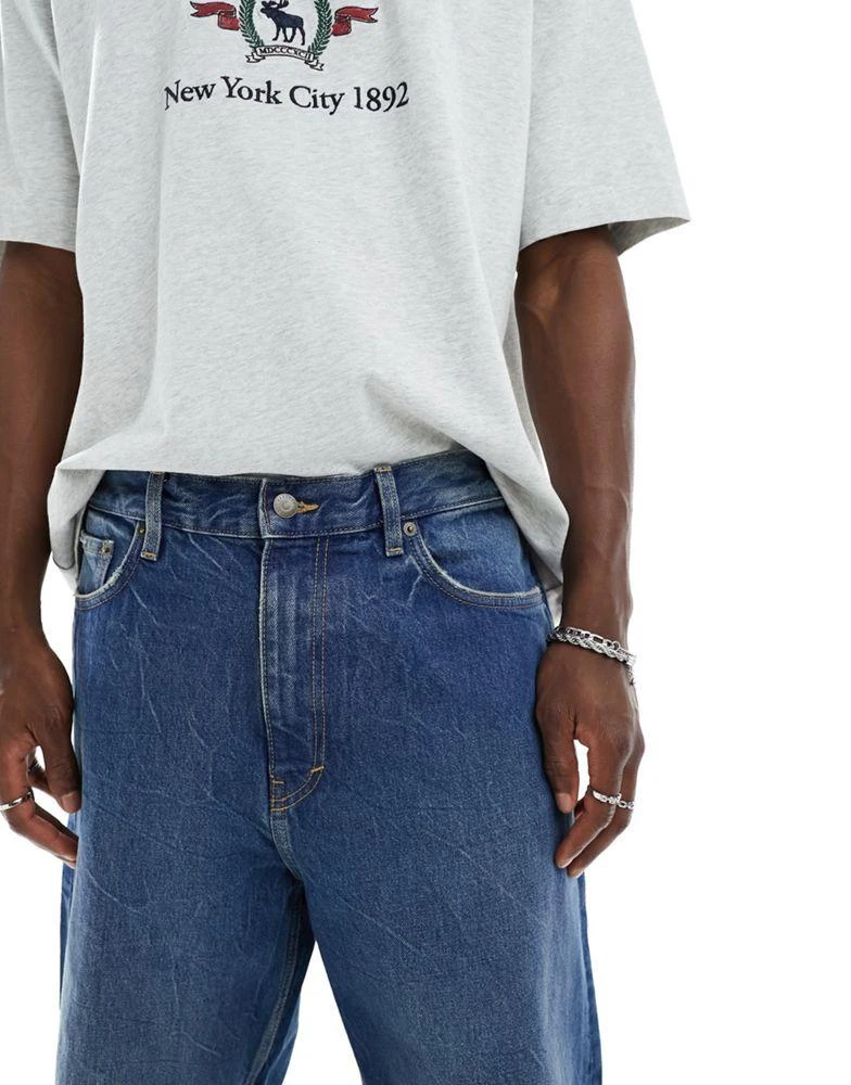 Weekday Weekday Galaxy baggy fit straight leg jeans in blue era 5
