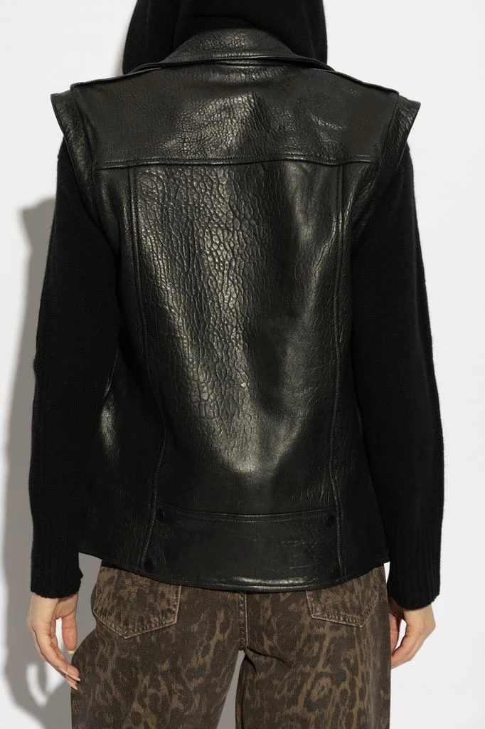 ALL SAINTS Leather vest Billie 4