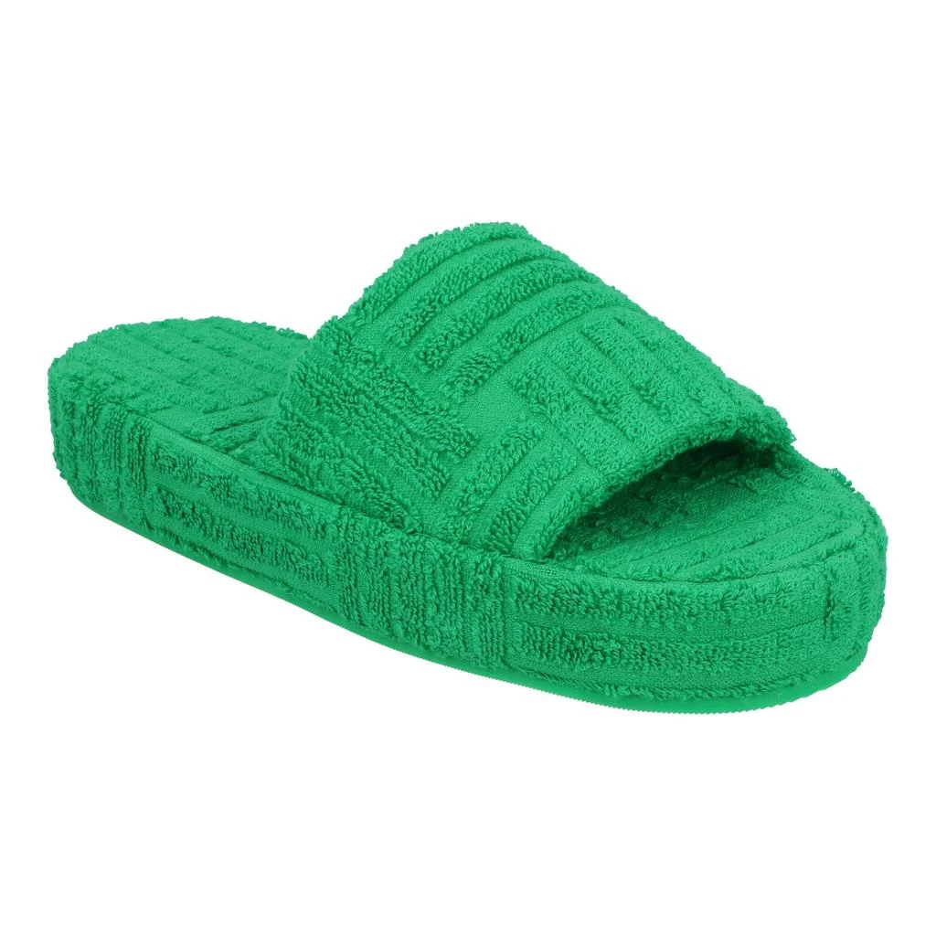 Bottega Veneta Women Resort Sponge Slides in green cotton 1
