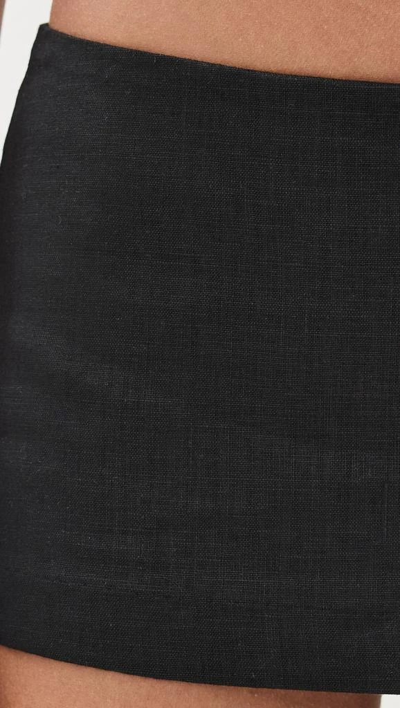 Reformation Mia Low Waist Linen Skort 5