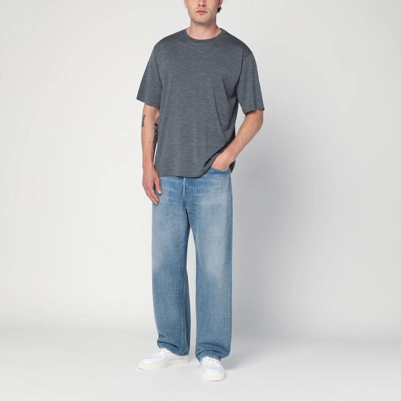 AURALEE Grey wool T-shirt 2