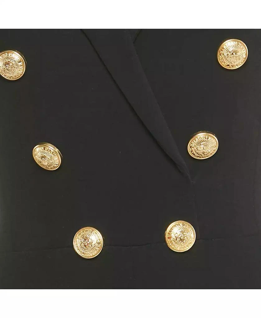 Pre-Owned Balmain Women's Black Double Breasted Jersey Tailored Jumpsuit 3