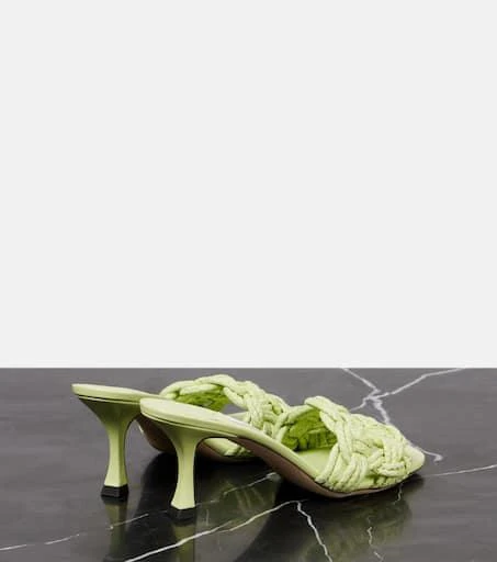 Jimmy Choo Chara 70 woven raffia mules 2