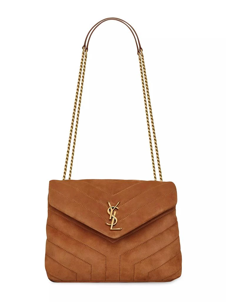 Yves Saint Laurent Loulou Small Shoulder Bag in Quilted Suede 1