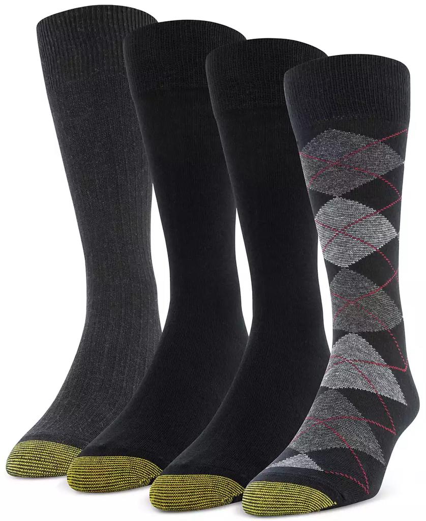 Gold Toe Men's 4-Pack Casual Argyle Crew Socks, Created for Macy's