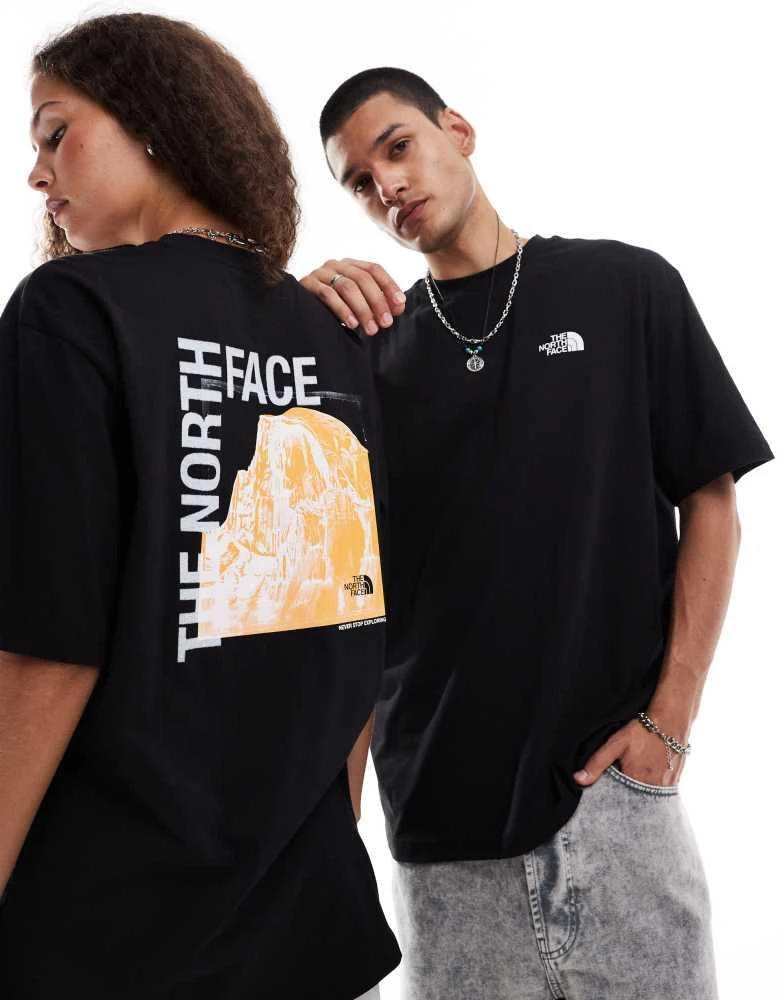 The North Face The North Face Half Dome back print oversized t-shirt in black 1