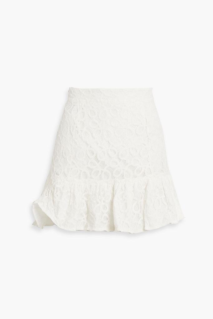 WALTER BAKER Claudia ruffled lace mini skirt