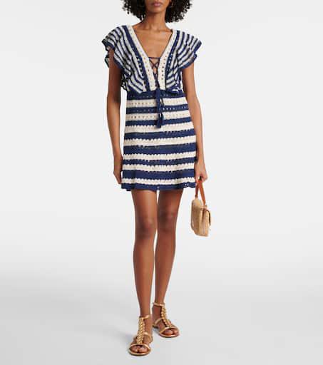 ANNA KOSTUROVA Farrah crochet cotton minidress
