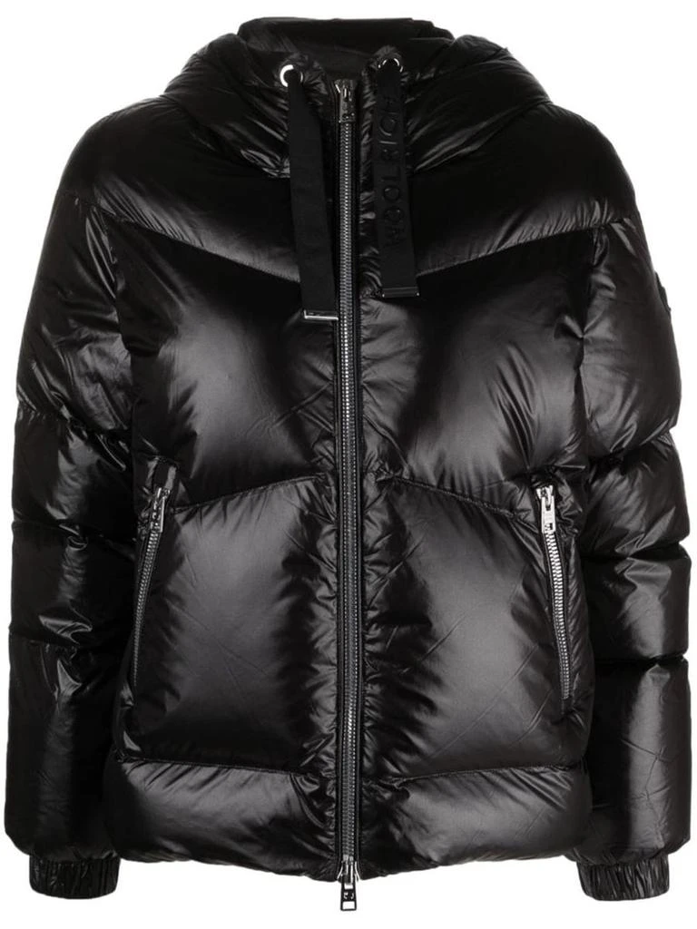 Woolrich Woolrich Short Black Quilted Down Jacket With Hood 1