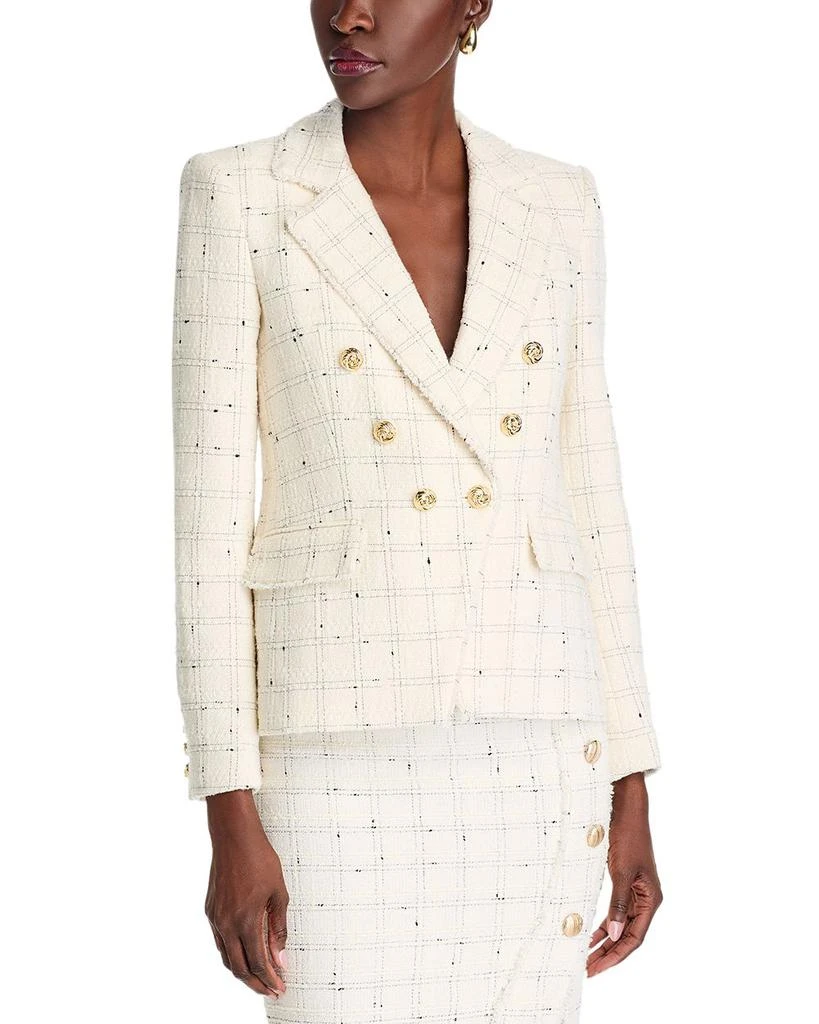 Generation Love Eliza Windowpane Tweed Blazer 1