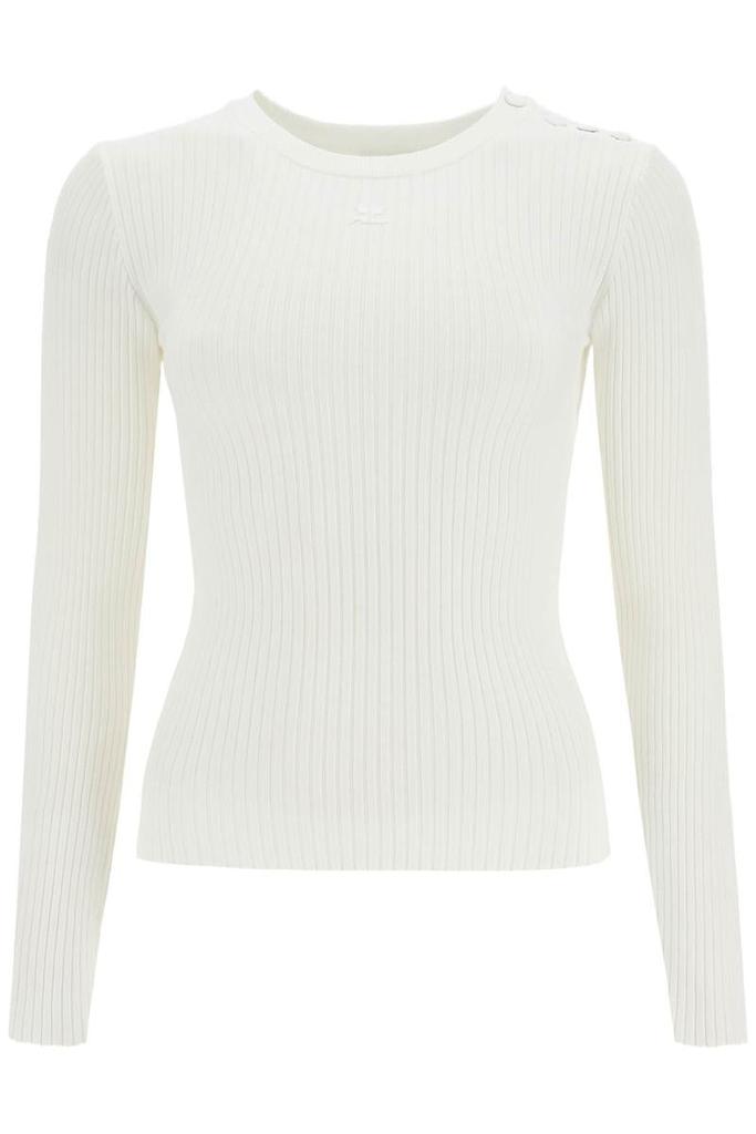 Courrèges 'ribbed stretch knit pullover sweater