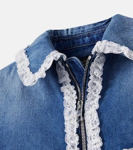 Dolce 
Gabbana Lace-trimmed denim jacket 3