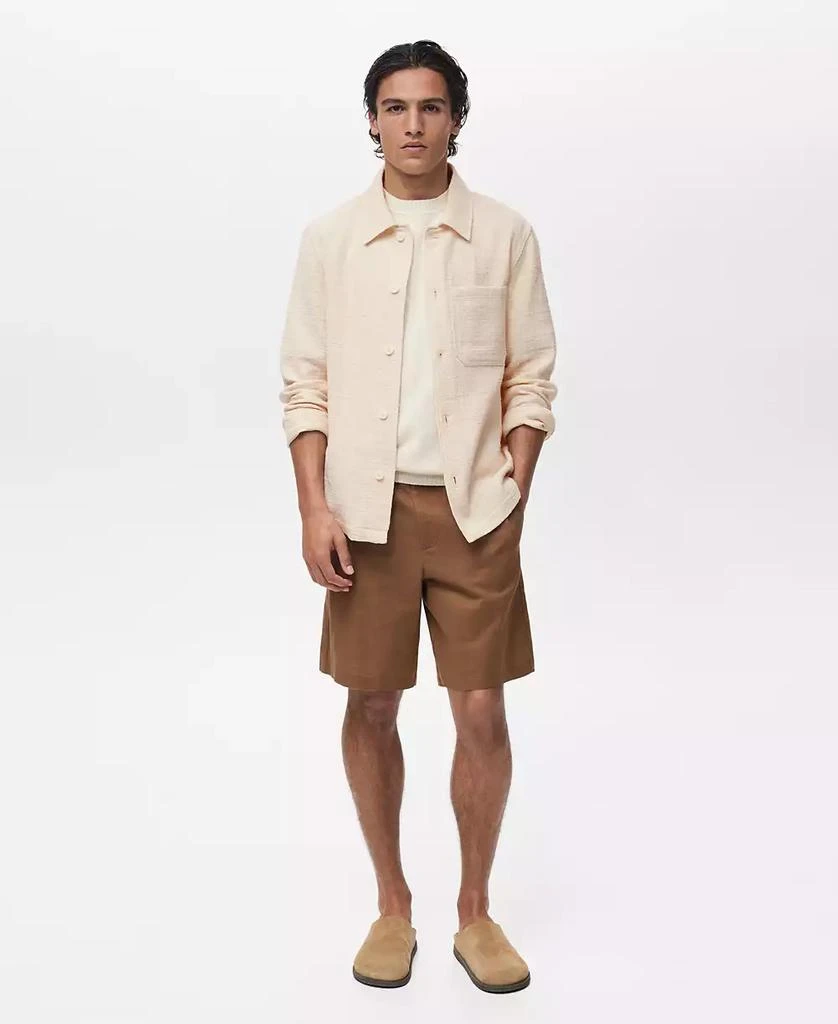 Mango Men's Structured Cotton Overshirt 2